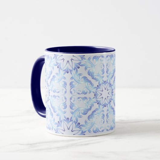 Floral Retro Royal Pattern Mok (Voorkant links)