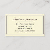  Floral Retro Spring Flowers Primrose Visitekaartje (Achterkant)