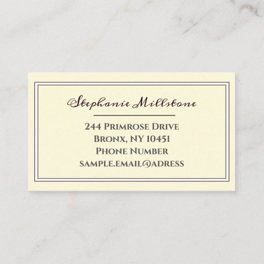  Floral Retro Spring Flowers Primrose Visitekaartje (Achterkant)