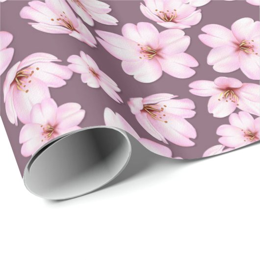 Floral retro spring patroon. cadeaupapier (Rol Hoek)