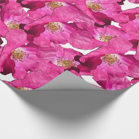 Floral retro spring patroon. cadeaupapier (Hoek)