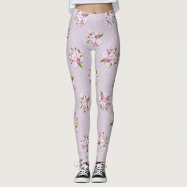 Floral retro spring patroon. leggings