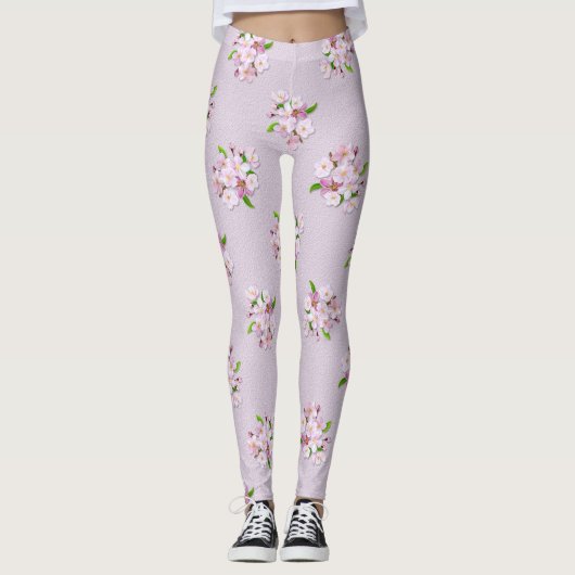 Floral retro spring patroon. leggings (Voorkant)