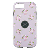Floral retro spring patroon. Monogram. Case-Mate iPhone Case (Achterkant)