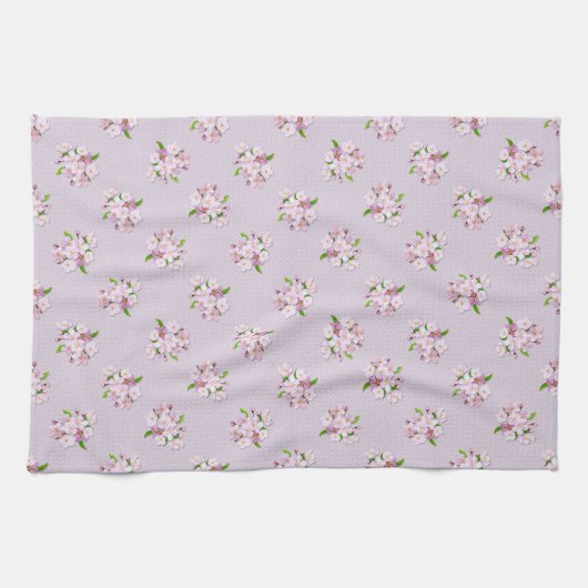 Floral retro spring patroon. theedoek (Horizontaal)