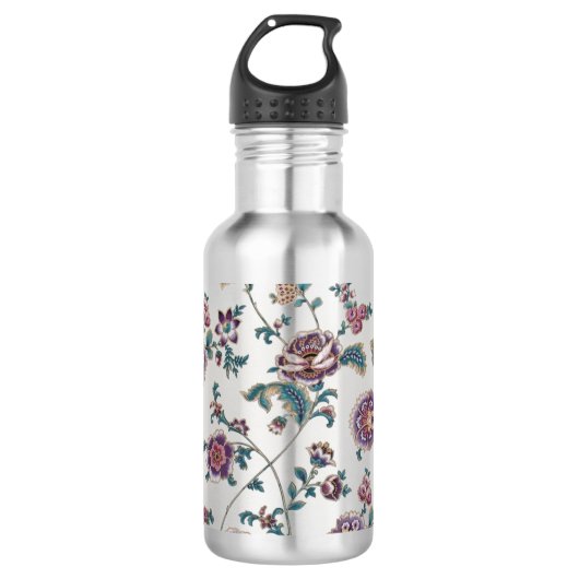 Floral Retro  stijl Waterfles (Voorkant)