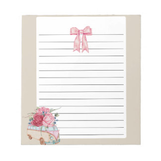 Floral Retro Van Lined Notitieblok