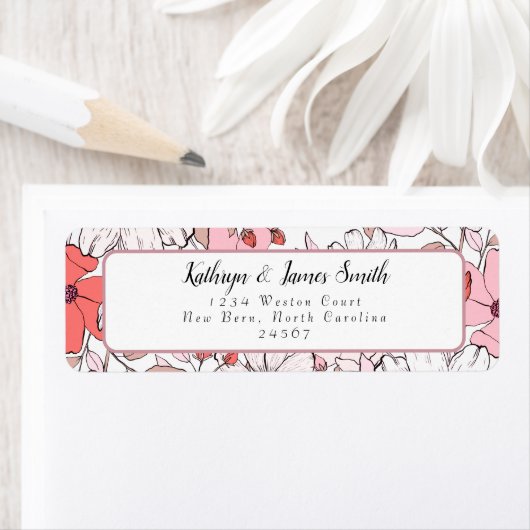 Floral Return Address Label (Insitu)
