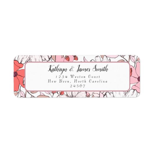 Floral Return Address Label (Voorkant)