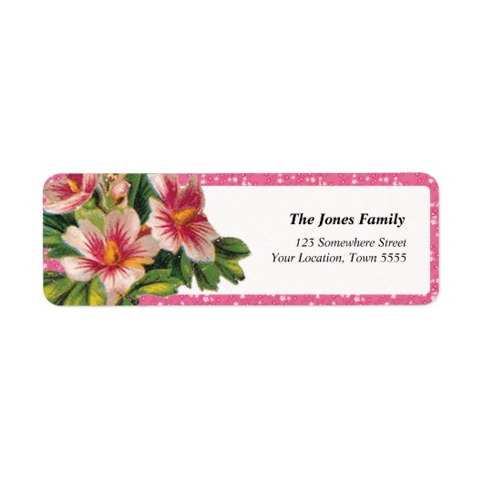Floral Return Address Label (Voorkant)