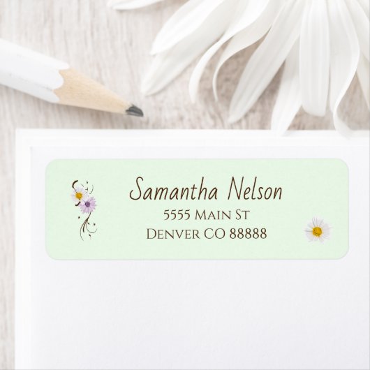 Floral Return Address Label (Insitu)
