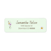 Floral Return Address Label (Voorkant)