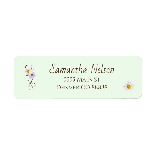 Floral Return Address Label (Voorkant)
