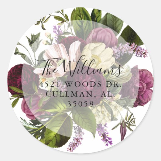 Floral Return Address Label Seal (Voorkant)