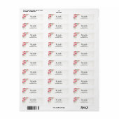 Floral Return Address Label Waterverf Roze tuin (Full Sheet)