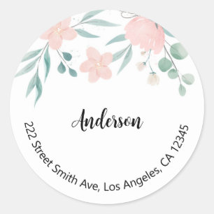 Floral Return Address Labels