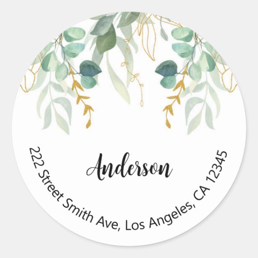 Floral Return Address Labels (Voorkant)