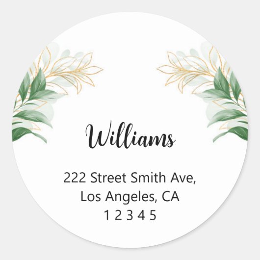 Floral Return Address Labels (Voorkant)