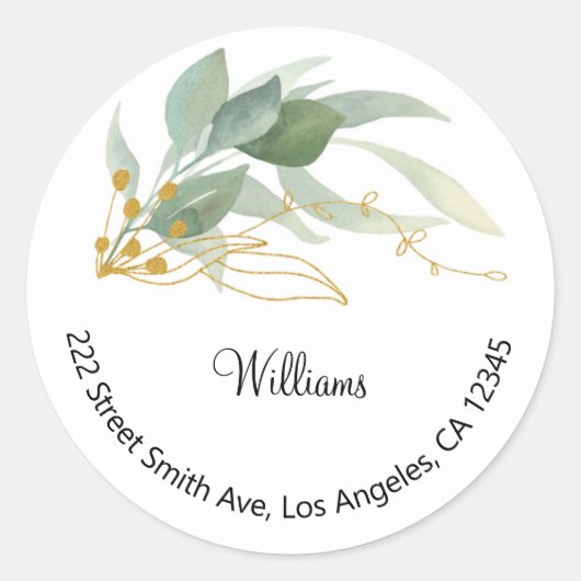 Floral Return Address Labels (Voorkant)