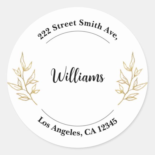Floral Return Address Labels (Voorkant)