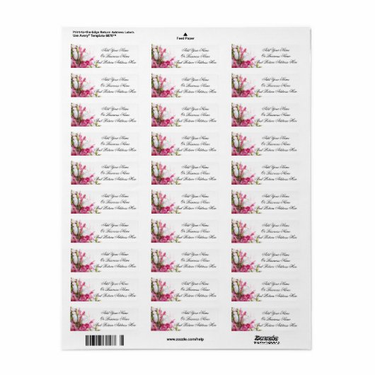 Floral Return Address Labels (Full Sheet)