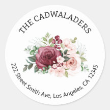 Floral Return Address Labels