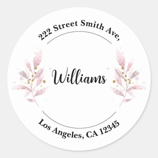 Floral Return Address Labels (Voorkant)