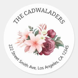 Floral Return Address Labels