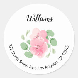 Floral Return Address Labels