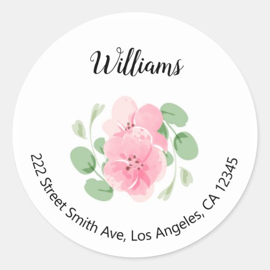 Floral Return Address Labels (Voorkant)
