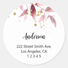 Floral Return Address Labels