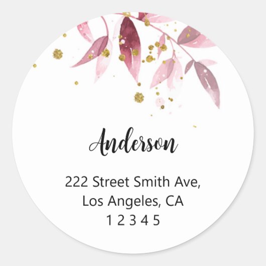 Floral Return Address Labels (Voorkant)
