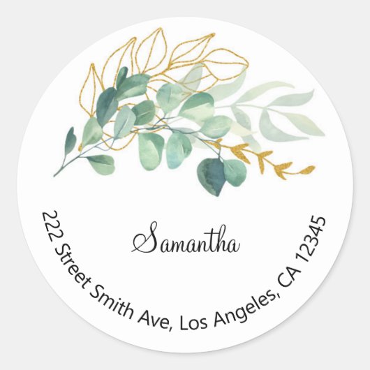 Floral Return Address Labels (Voorkant)