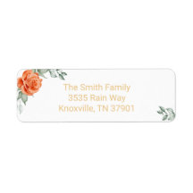 Floral Return Address Labels