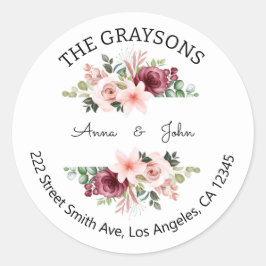 Floral Return Address Labels