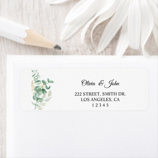 Floral Return Address Labels (Insitu)