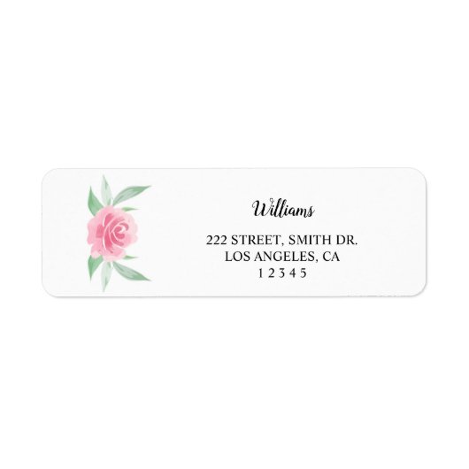 Floral Return Address Labels (Voorkant)