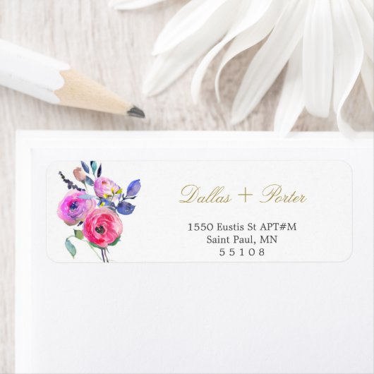 Floral Return Address Labels (Insitu)