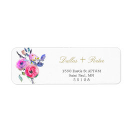 Floral Return Address Labels