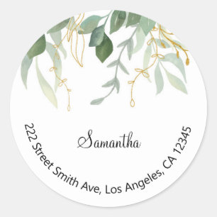 Floral Return Address Labels