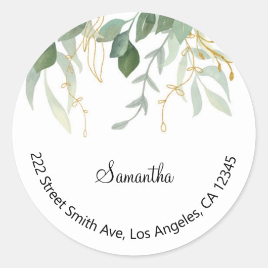 Floral Return Address Labels (Voorkant)