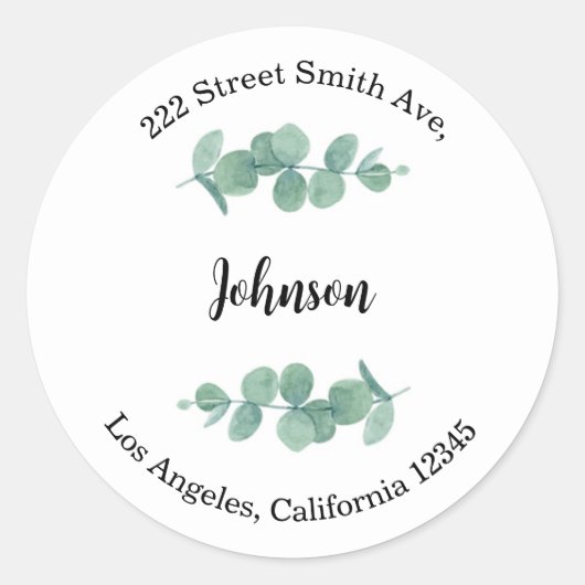 Floral Return Address Labels (Voorkant)