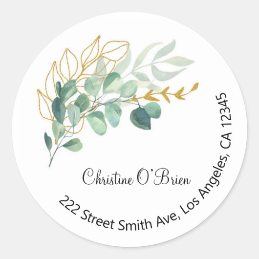 Floral Return Address Labels (Voorkant)