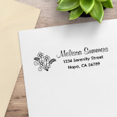 Floral Return Address Rubberstempel