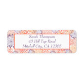 Floral Return-adres Etiket (Voorkant)