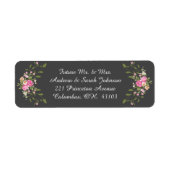  Floral RETURN ADRES LABRLS Etiket (Voorkant)