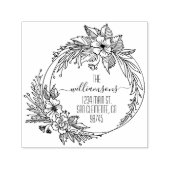 Floral Return-adres Zelfinktende Stempel (Design)