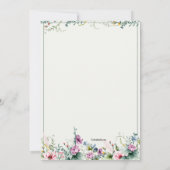 Floral Revelry Photo Religious Invitation Kaart (Achterkant)