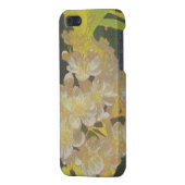 Floral Rhapsody in Gold en White iPhone Hoesje (Achterkant Links)