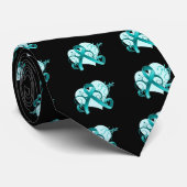 Floral Ribbon Hope - Ovarian Cancer Stropdas (Opgerold)